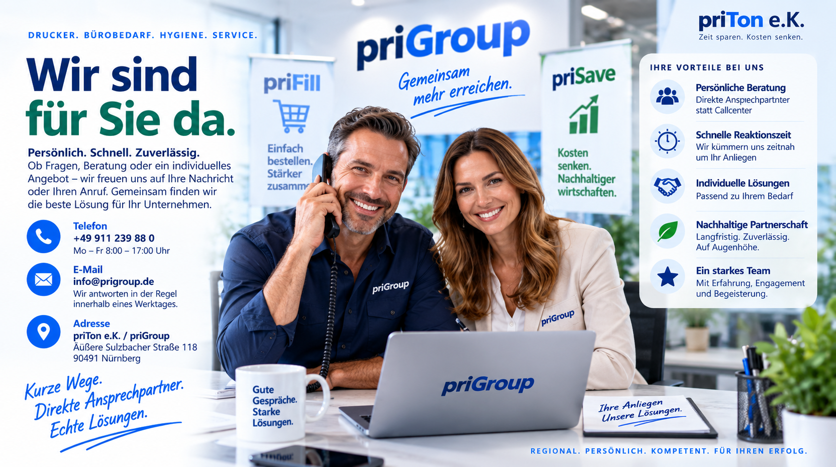Persönlicher Kontakt bei priGroup